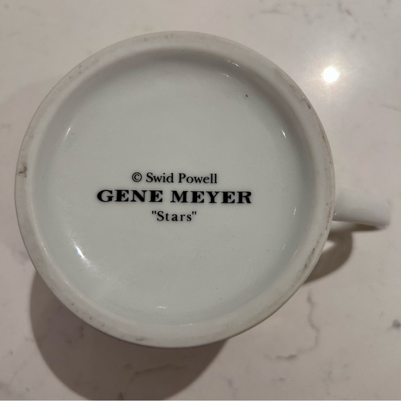 Swid Powell Coffee Tea Mug Geometric Color Block Hearts Gene Meyer “Stars” Rare - Picture 4 of 5